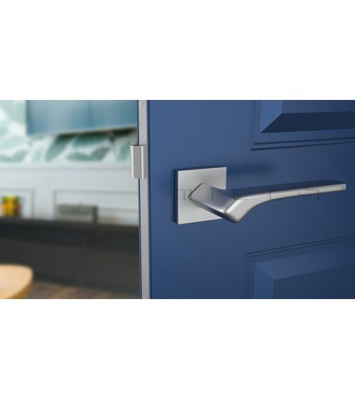 Maniglia per porta in cromo satinato BERGERIA ferramenta design