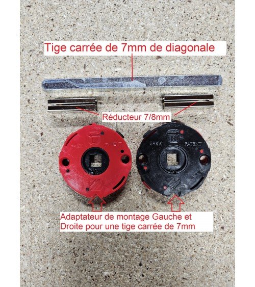 Kit montaggio maniglie Moon per serratura a codolo 7mm - maniglia design
