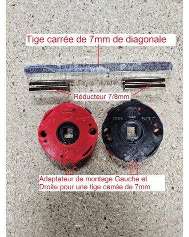 Kit montaggio maniglie Moon per serratura a codolo 7mm - maniglia design