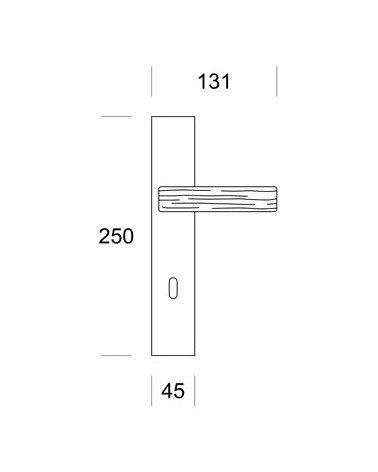 Maniglia per porta Ento Wood con dimensioni
