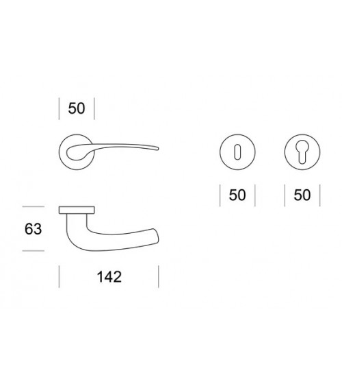 Maniglia porta cromo lucido Ento Flap maniglia design