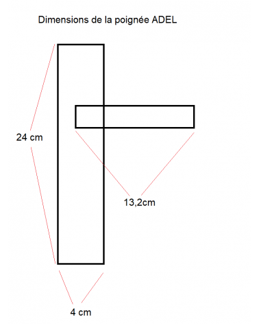 Maniglia per porta nera su placca lunga - modello Adel - maniglia design