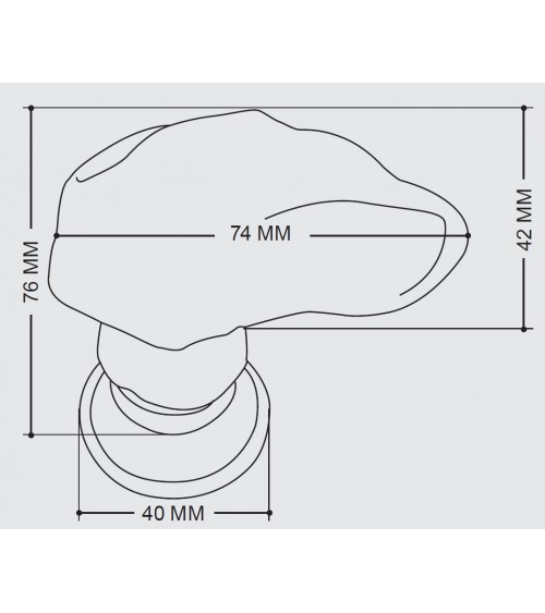 Pomello per porta in porcellana originale Guimard - maniglia design