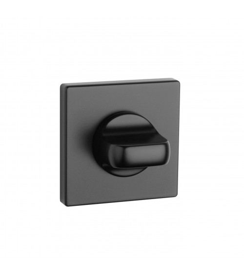 un kit di rosette quadrate con blocco per WC o bagno colore nero