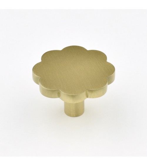 Pomolo per mobile in ottone Fleur 08 maniglia design