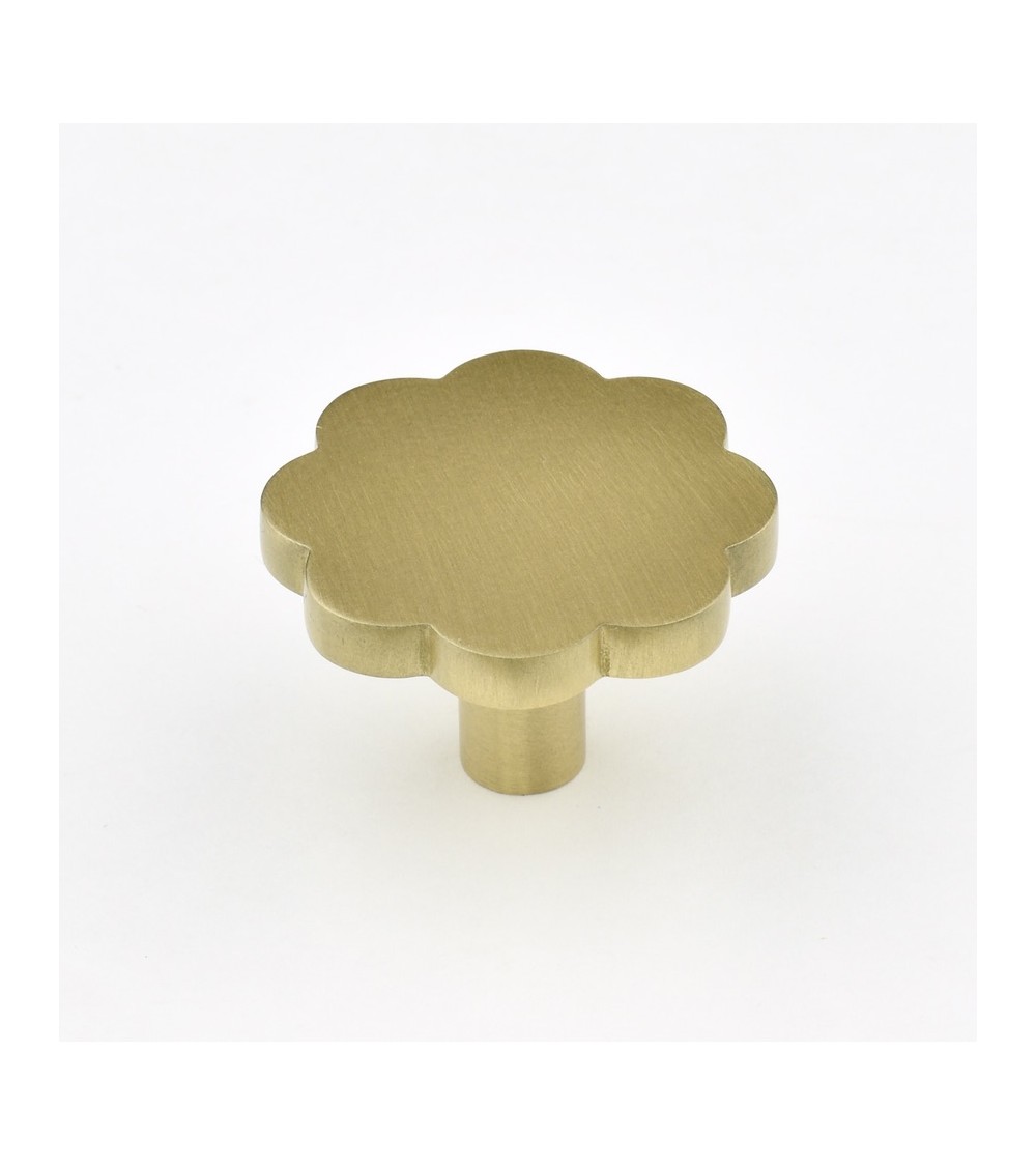 Pomolo per mobile in ottone Fleur 08 maniglia design