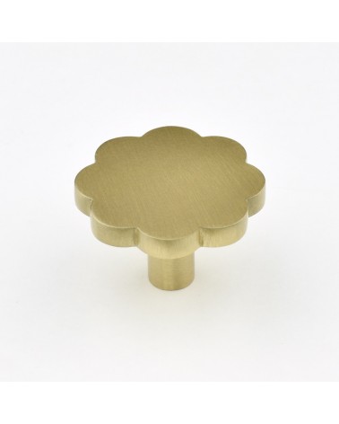 Pomolo per mobile in ottone Fleur 08 maniglia design