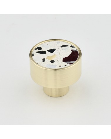 Pomolo per mobile in ottone e Terrazzo maniglia design
