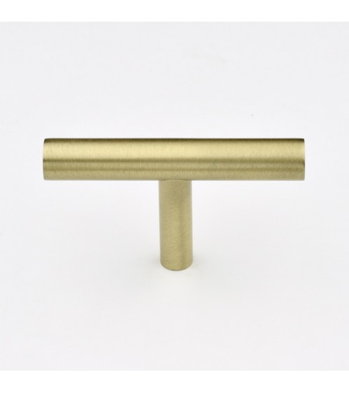 Pomolo per mobile in ottone T-Bar maniglia design