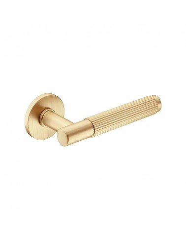 Maniglie per porte oro opaco Time Linear Slim maniglia design vista inclinata