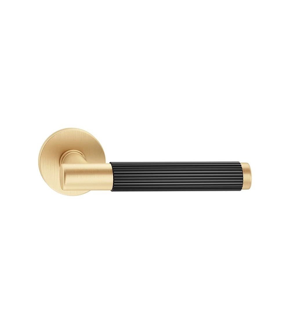 Maniglie per porta bicolore Slim maniglia design dorata e nera