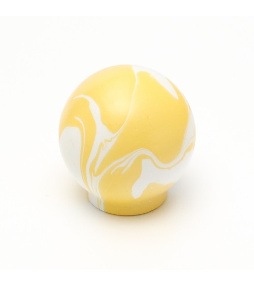 Pomello per mobile in legno di faggio giallo maniglia design