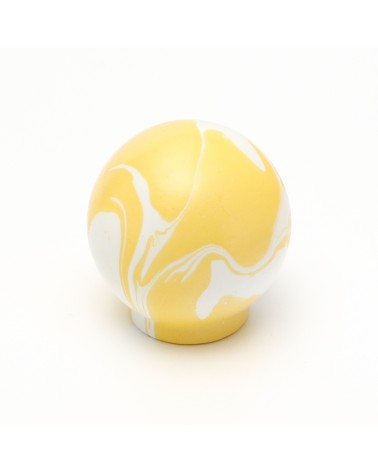 Pomello per mobile in legno di faggio giallo maniglia design
