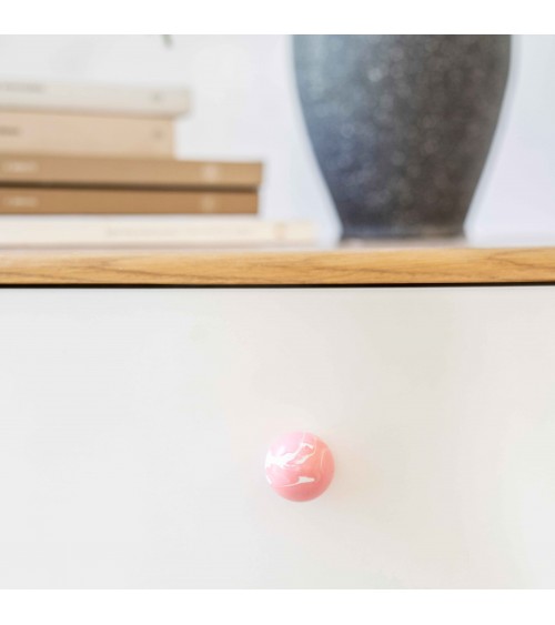 Pomello per mobile in legno di faggio Rosa design