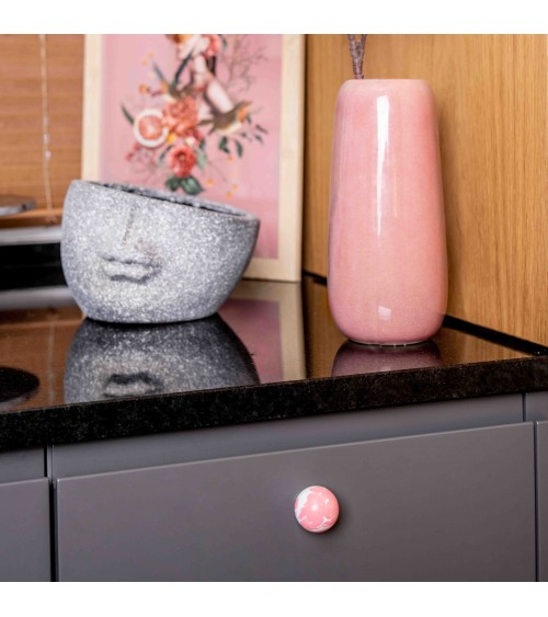 Pomello per mobile in legno di faggio Rosa design