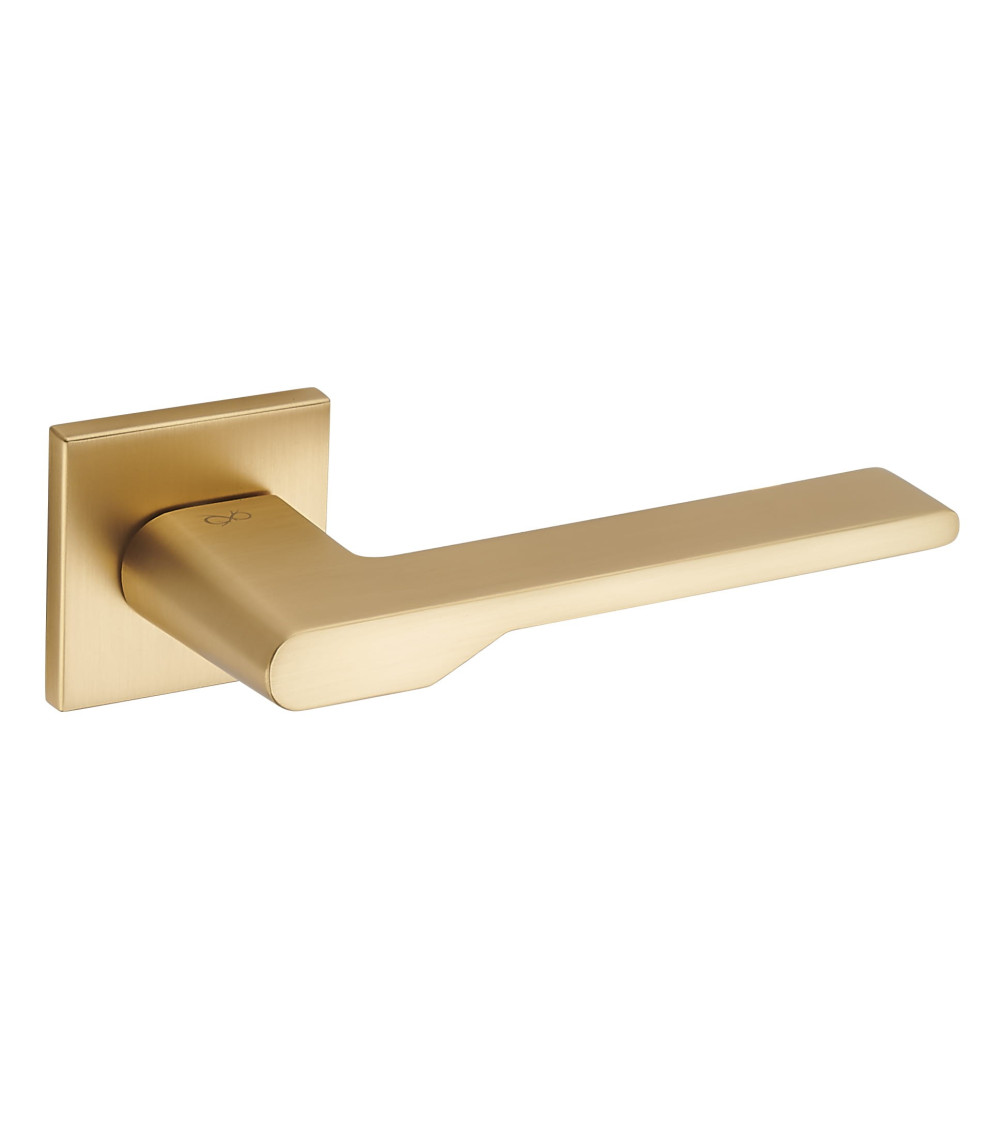 Maniglia per porta Oro satinato Line TORO quadrata - maniglia design