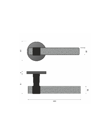 Maniglia per porta Oro satinato Line GHOST Rotonda - maniglia design