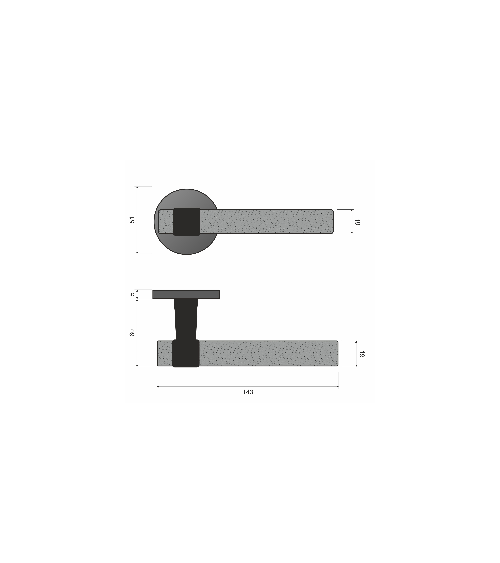 Maniglia per porta Cromo satinato Line GHOST Rotonda - maniglia design