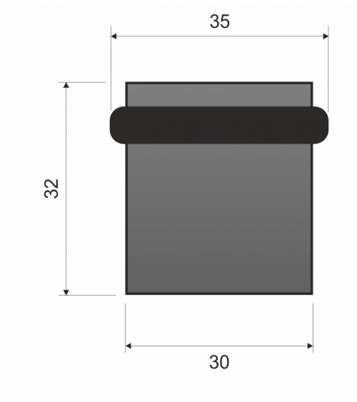 Fermaporta nero QUBIK