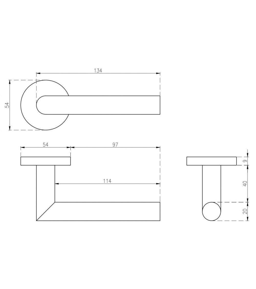 Maniglia per porta nera OVAL 1701 maniglia design
