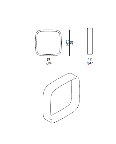 Maniglia per porta in vetro scorrevole moderna Cham con dimensioni