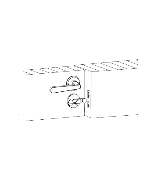 Chiavistello per porta WC Retrò piatto -  maniglia design