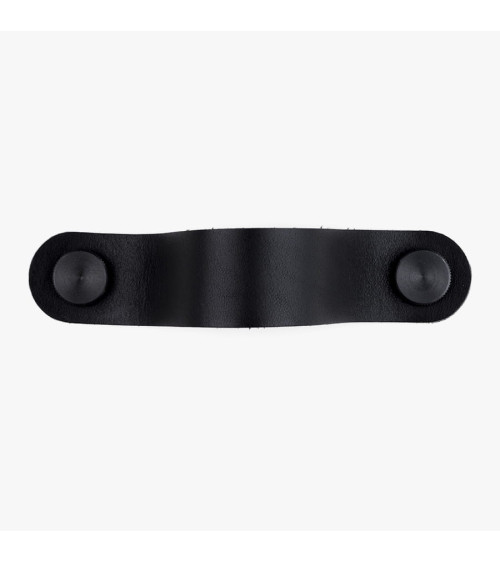 Maniglia per mobile nera in pelle naturale - maniglia design