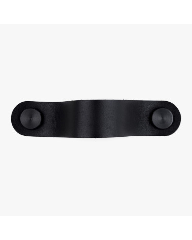 Maniglia per mobile nera in pelle naturale - maniglia design