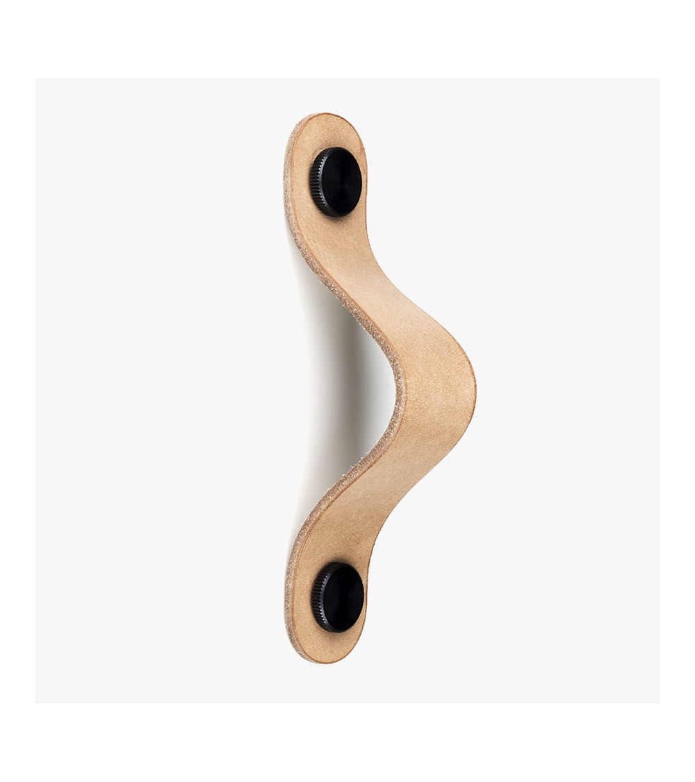Maniglia per mobile in pelle naturale - maniglia design