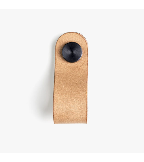 Pomolo per mobile in pelle naturale