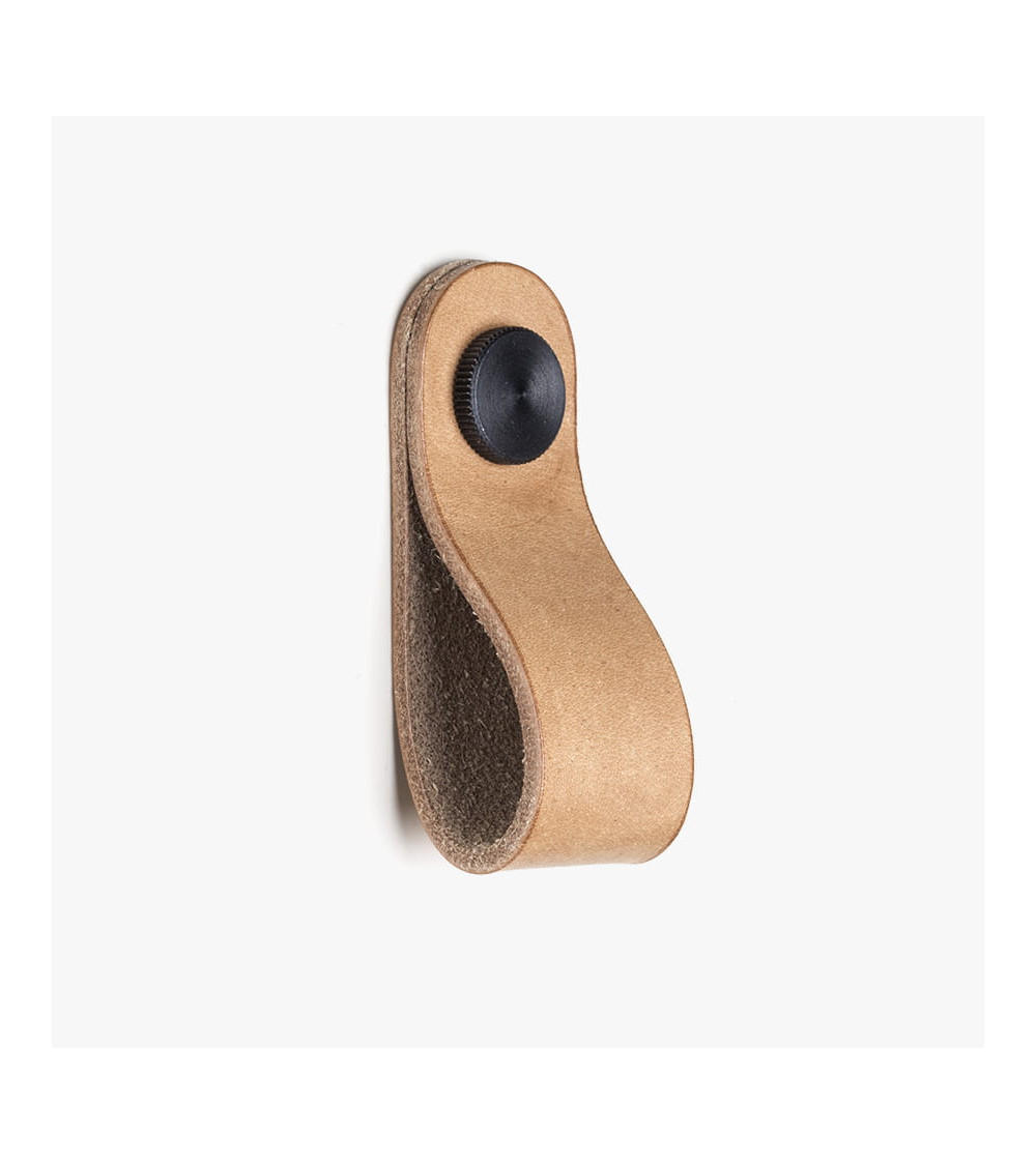 Pomolo per mobile in pelle naturale