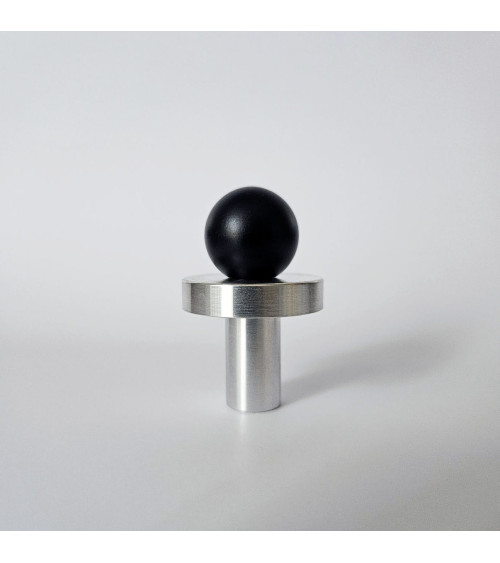 Pomolo per mobile nero/cromo lucido POLA design