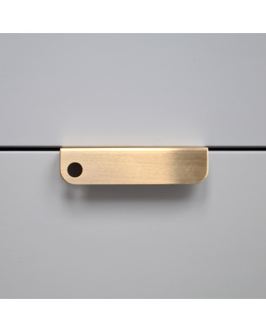 Maniglia per mobile in ottone EDIT O design vista frontale