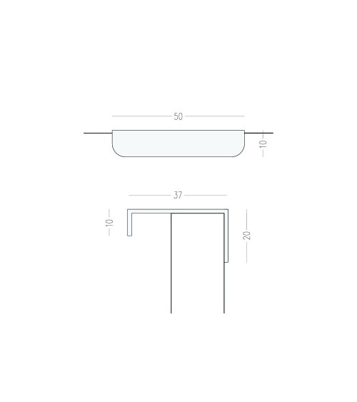 Maniglia per mobile in ottone ELSE EDGE maniglia design