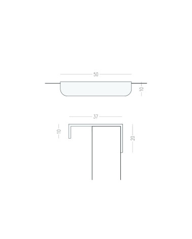 Maniglia per mobile in ottone ELSE EDGE con legenda
