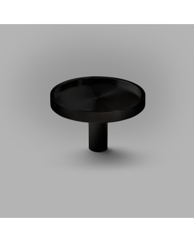 Pomolo per mobile nero INA BLACK maniglia design modello grande su sfondo grigio