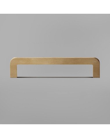 Maniglia per mobile in ottone spazzolato ISA maniglia design fissata su una superficie