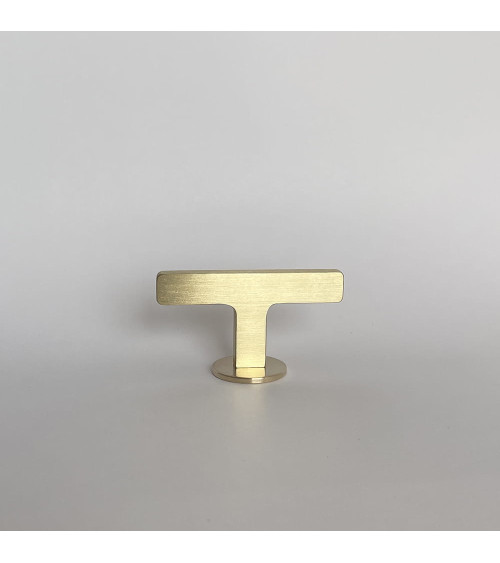 Pomello per mobile in ottone ISA T maniglia design