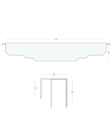 Maniglia per mobile in ottone spazzolato KARLA EDGE con legenda