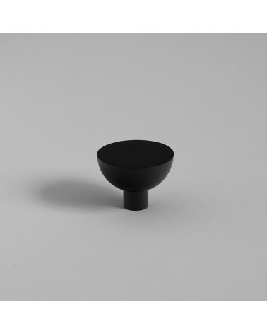 Pomello per mobile nero LUNA M maniglia design vista frontale