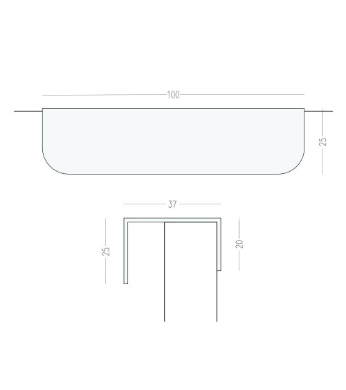 Maniglia per mobile nera EDIT maniglia design