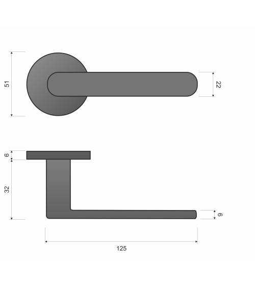 Maniglia per porta oro lucido Line Vénus design
