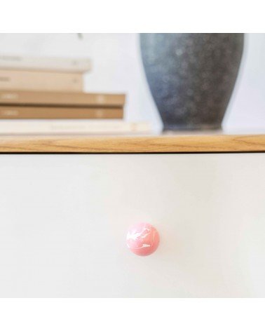 Pomello per mobile in legno di Faggio Rosa -  maniglia design
