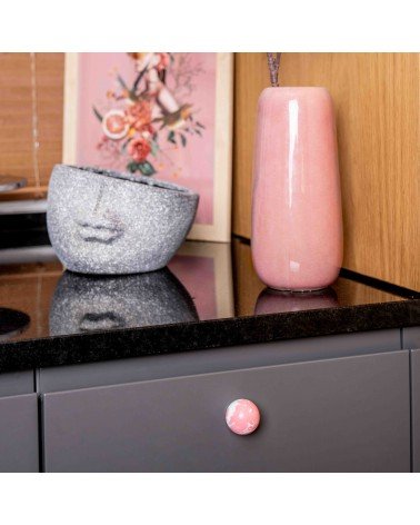 Pomello per mobile in legno di Faggio Rosa -  maniglia design