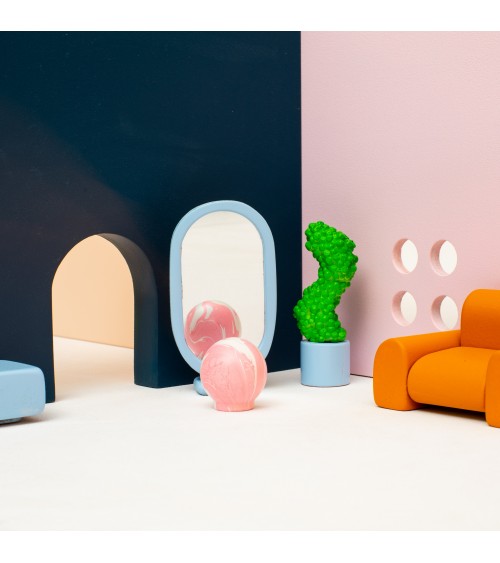 Pomello per mobile in legno di Faggio Rosa -  maniglia design