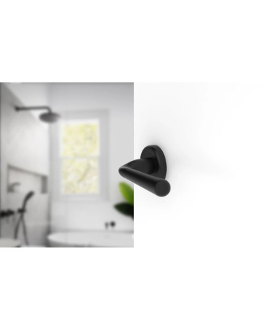 Maniglia per porta nera HANDY design montata su una porta
