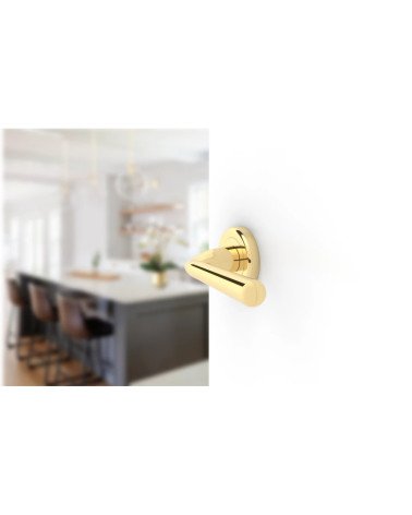 Maniglia per porta oro lucido HANDY maniglia design montata su una porta