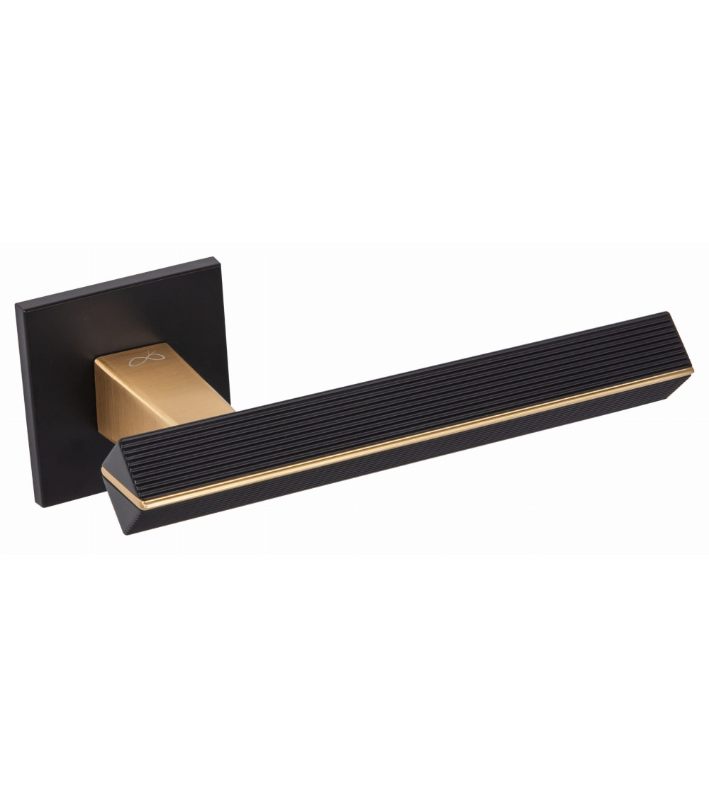 Maniglia per porta bicolore oro opaco/nero CARRERA maniglia design