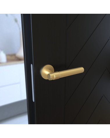 Maniglia per porta texturizzata GHOST maniglia design montata su una porta