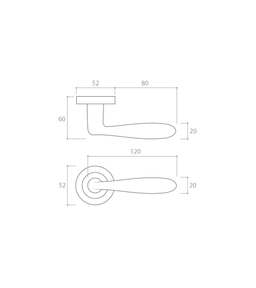 Maniglia per porta nera HANDY design